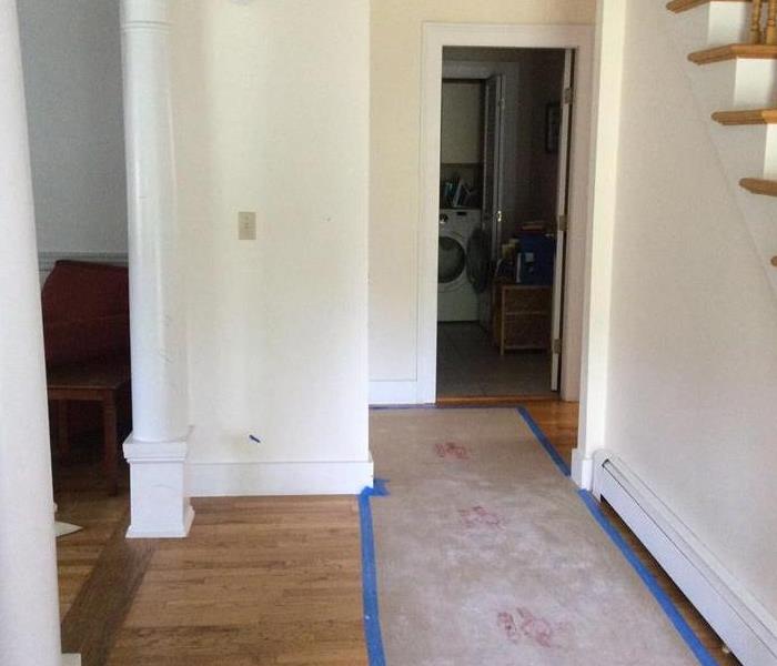 entry way hardwood and staircase